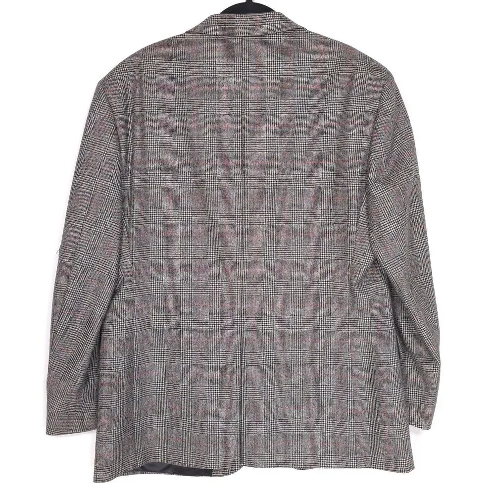 BROOKS BROTHERS Loro Piana WOOL Blazer Sport Coat Size 42 Gray Plaid ITALY 120’s